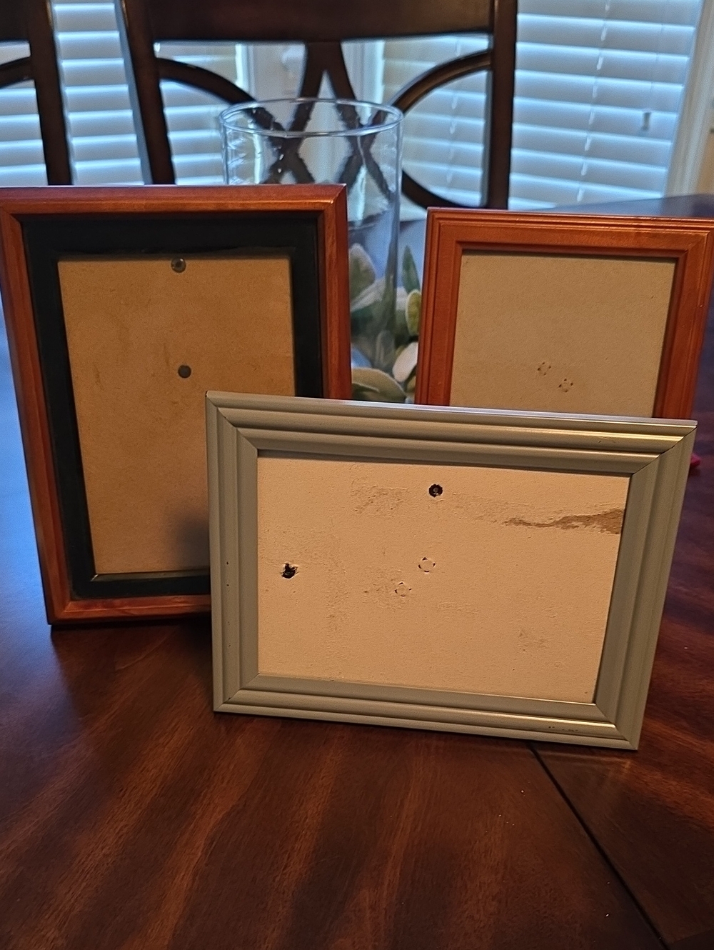 Classic Wooden Picture Frame Set - Neutral Brown & Light Blue